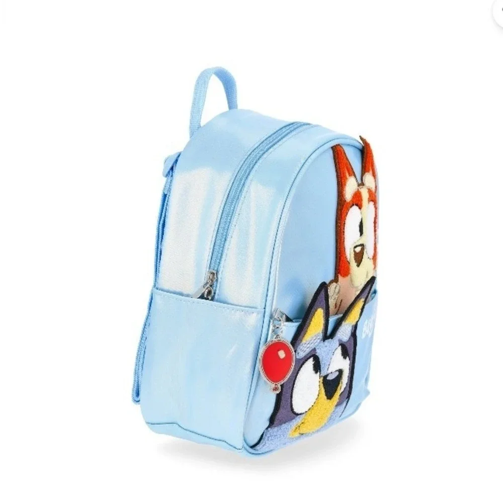 Bluey Peeking 10.5 Inch Mini Backpack‎ Blue Bingo Embroidered Bag NWT